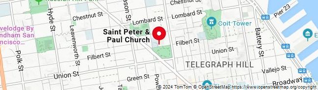 Map of Saints Peter & Paul Church, San Francisco